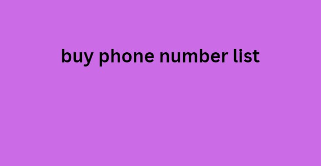 buy phone number list