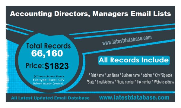 Accounting Directors, Managers Email Insights Datas