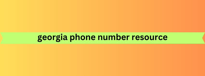 georgia phone number resource