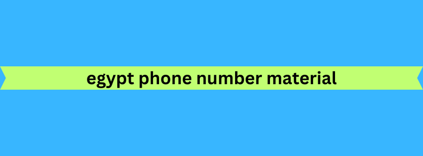 egypt phone number material