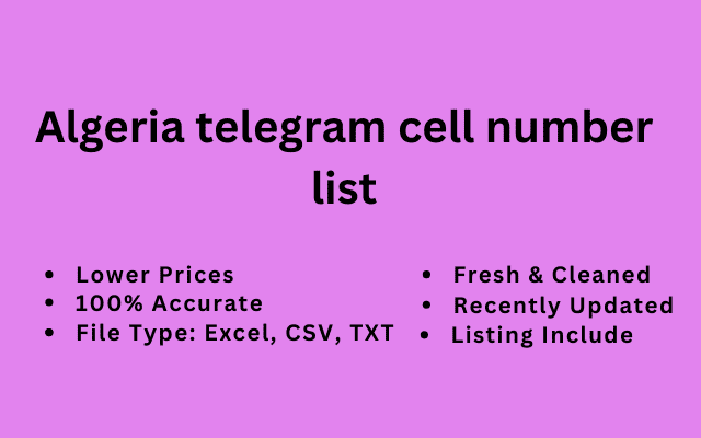 Algeria telegram cell number list