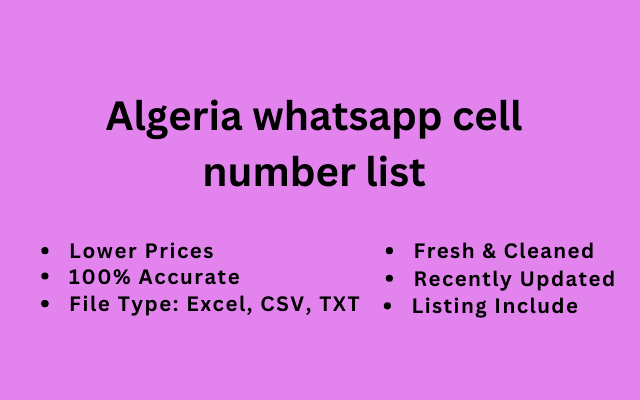 Algeria whatsapp cell number list