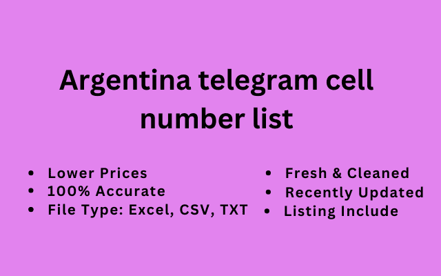 Argentina telegram cell number list