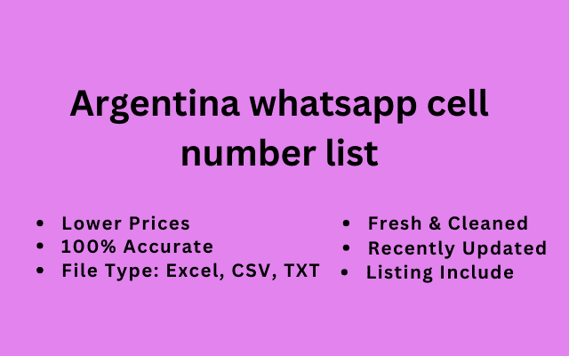 Argentina whatsapp cell number list