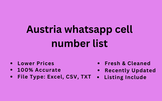 Austria whatsapp cell number list