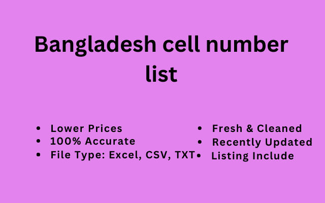 Bangladesh cell number list