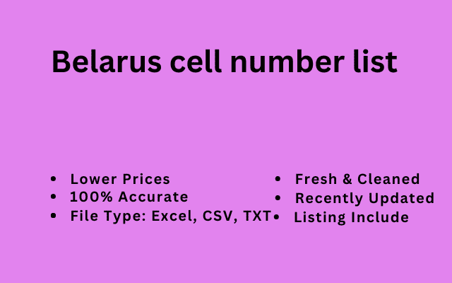 Belarus cell number list