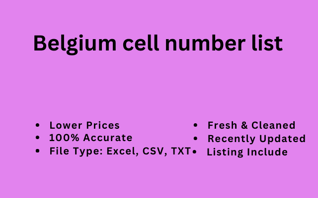 Belgium cell number list