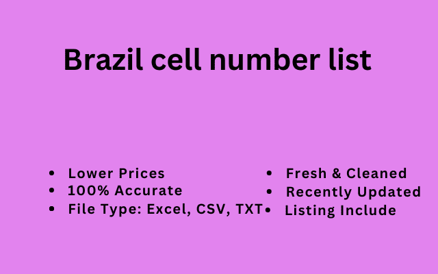 Brazil cell number list