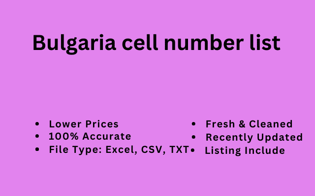 Bulgaria cell number list