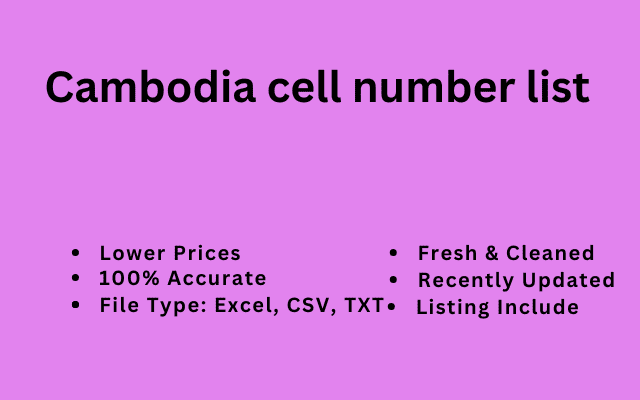 Cambodia cell number list