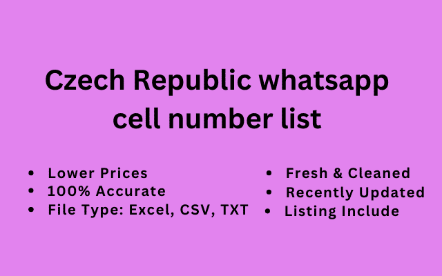 Czech Republic whatsapp cell number list