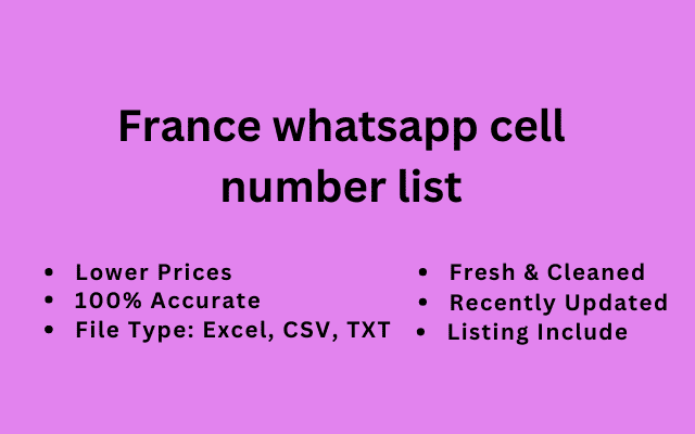 France whatsapp cell number list