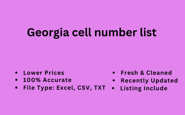 Georgia cell number list