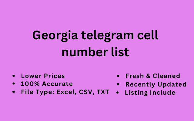 Georgia telegram cell number list