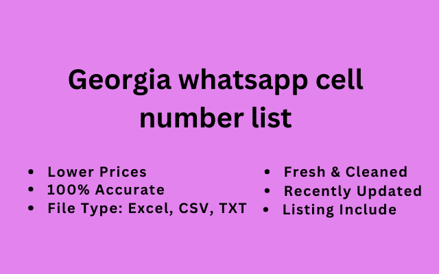 Georgia whatsapp cell number list