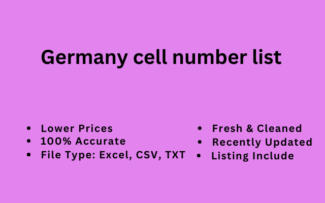 Germany cell number list