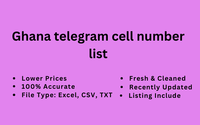 Ghana telegram cell number list