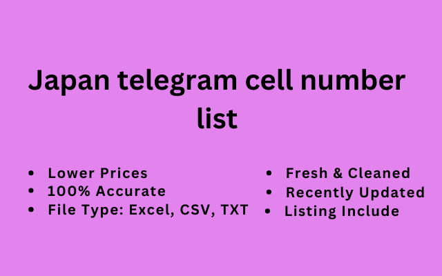 Japan telegram cell number list