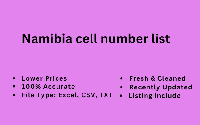 Namibia cell number list