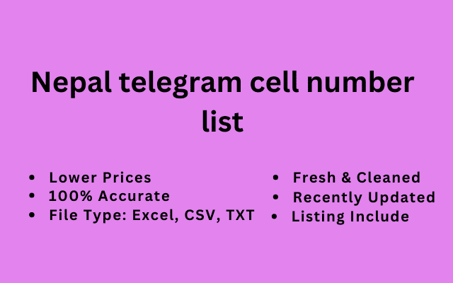 Nepal telegram cell number list