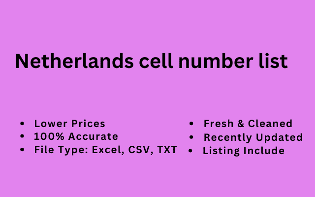 Netherlands cell number list