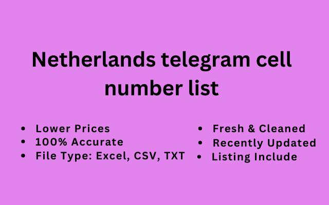 Netherlands telegram cell number list