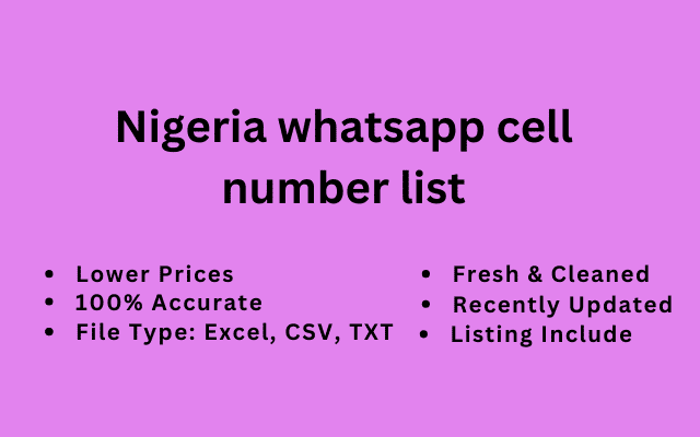 Nigeria whatsapp cell number list