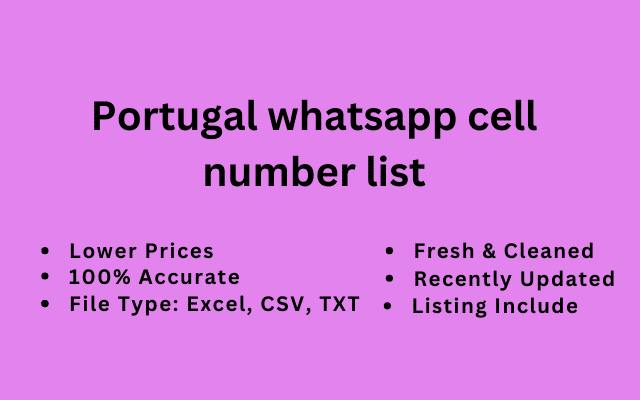 Portugal whatsapp cell number list