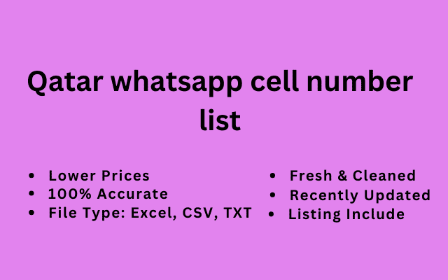 Qatar whatsapp cell number list