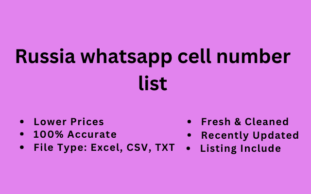 Russia whatsapp cell number list