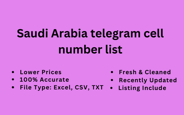 Saudi Arabia telegram cell number list