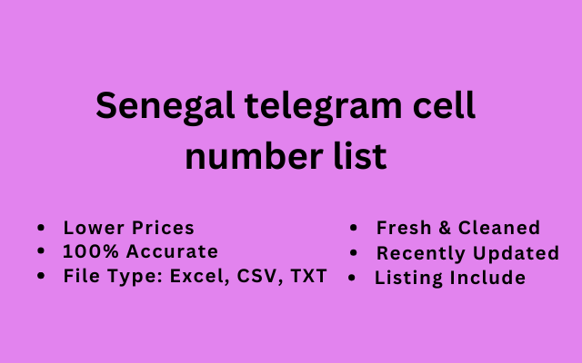 Senegal telegram cell number list