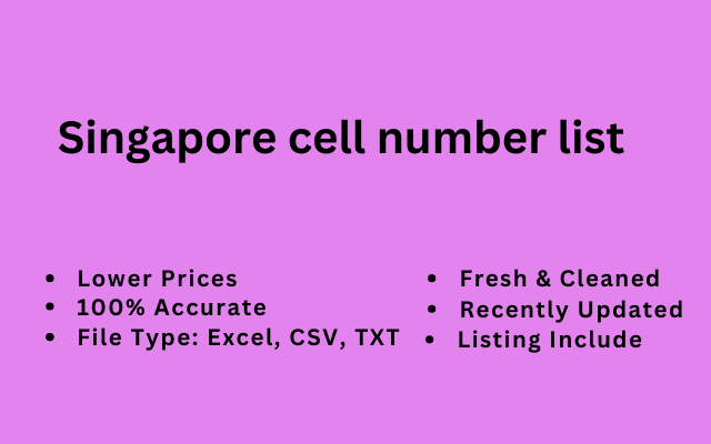 Singapore cell number list