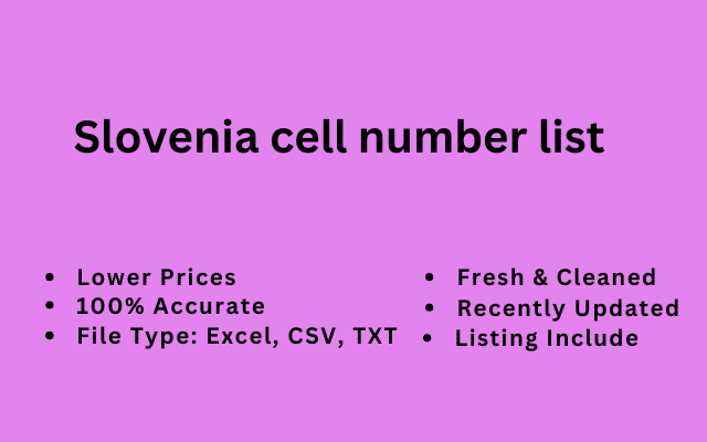 Slovenia cell number list