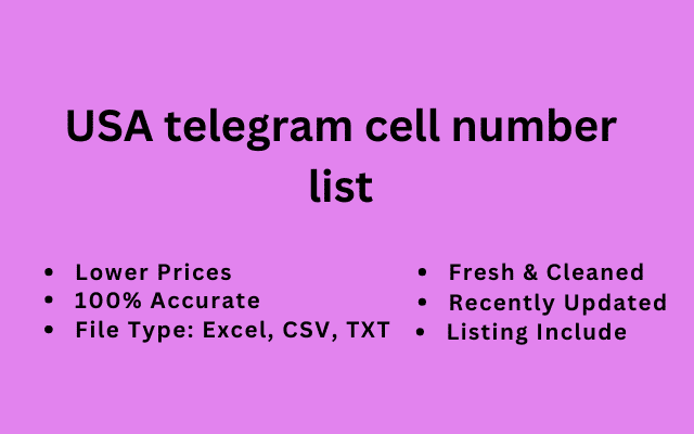 USA telegram cell number list