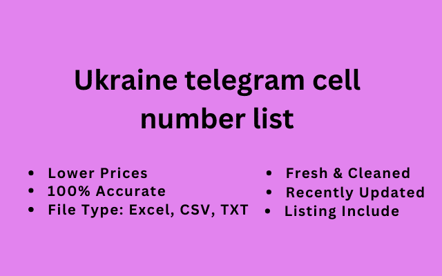 Ukraine telegram cell number list