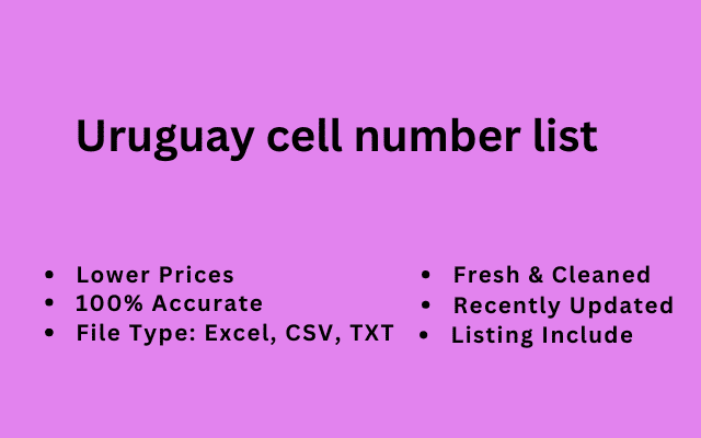 Uruguay cell number list