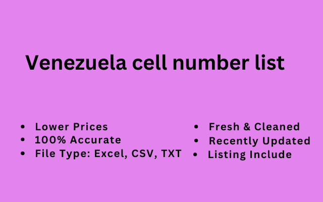 Venezuela cell number list