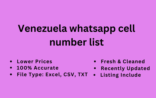 Venezuela whatsapp cell number list